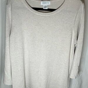 Liz Claiborne Cream Women's Top